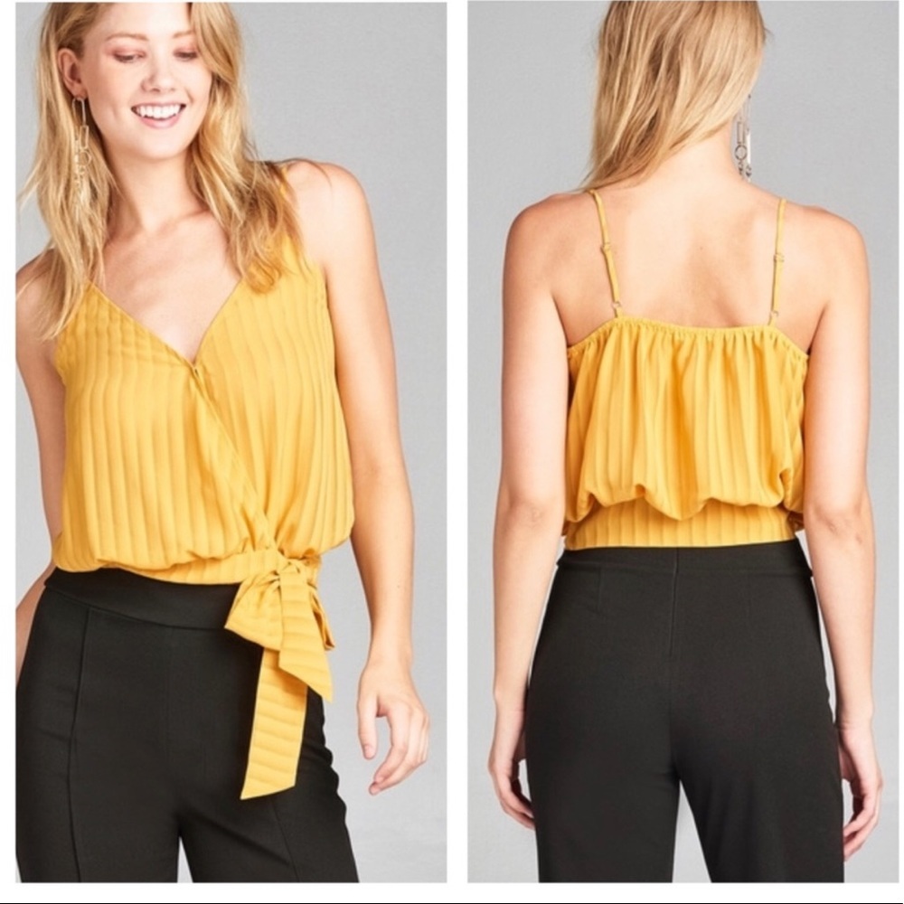 Surplice Side Tie Top - Picture 1 of 2